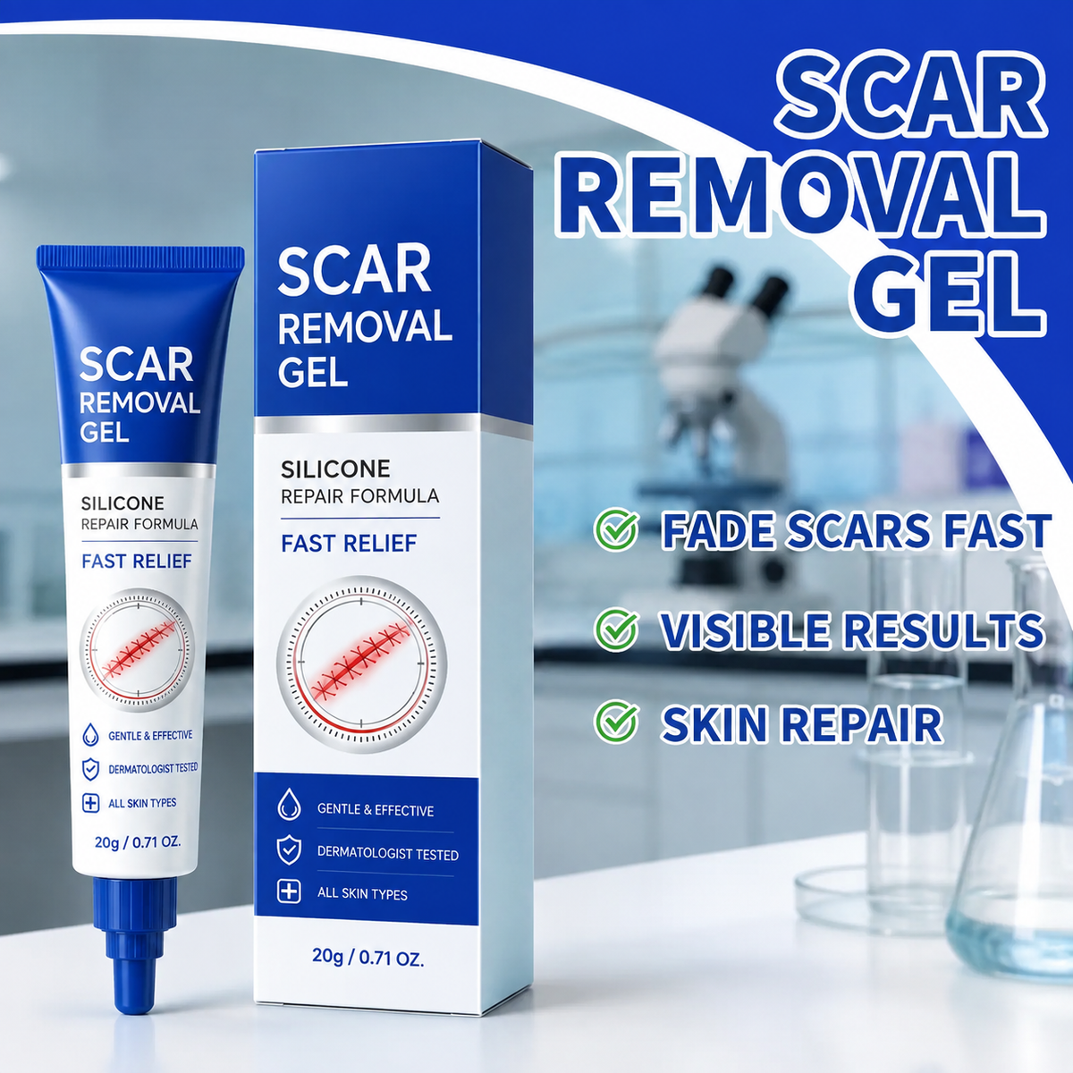 Buy 2 Get 1 Free 🔥Advanced Silicone Scar & Wrinkle Smoothing Gel